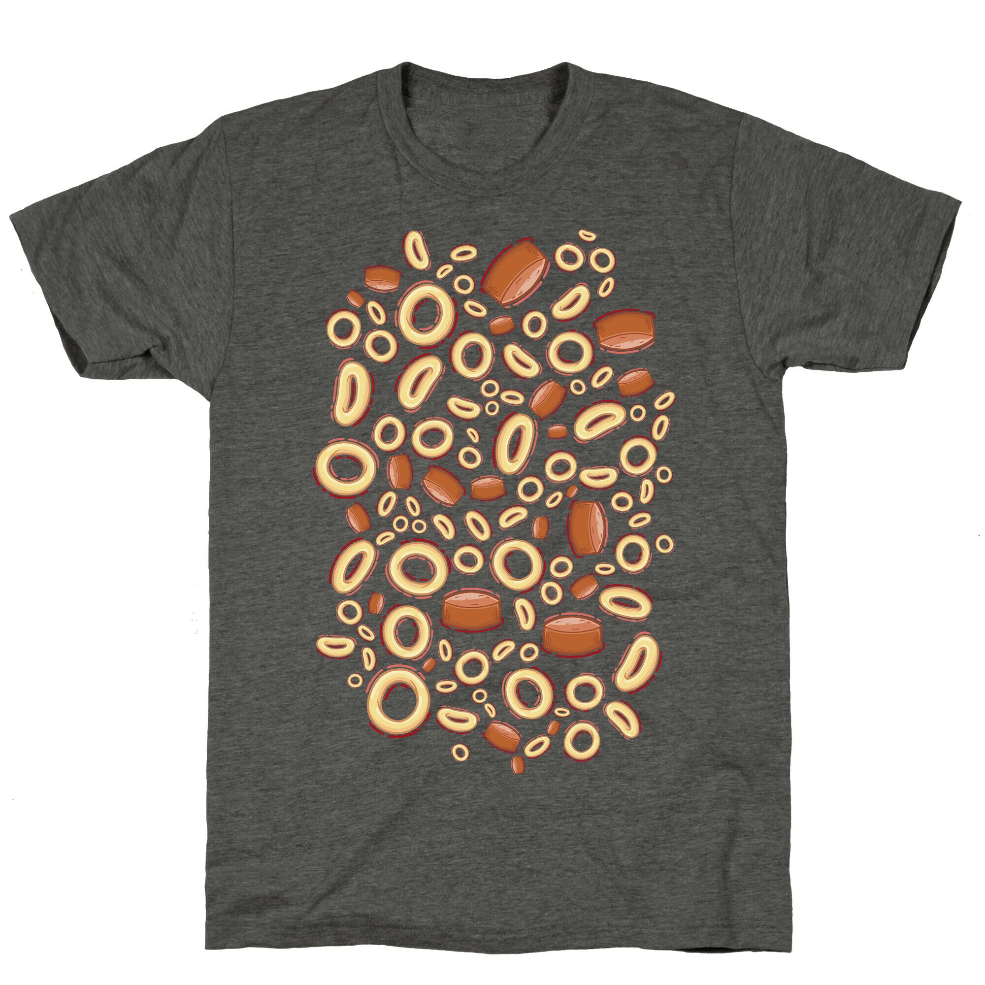 Spaghettios With Franks Pattern Unisex Triblend Tee